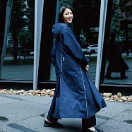 【INUNDER】MECOVER Pro東麗酒伊Tryspec連帽長版雨風衣poncho-(四色任選) 午夜藍