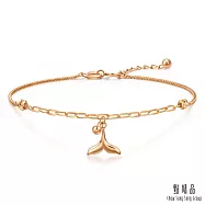 【點睛品】全18K 海豚精靈 18K玫瑰金手鍊