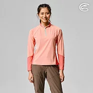 ADISI 女UPF50+防曬抑菌半門襟長袖排汗衣AL2211028 (S-2XL) / 吸濕排汗 彈性 抗紫外線 大和抗菌 防臭加工 L 阿甘玫瑰