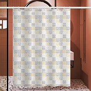 【巴芙洛】北歐時尚防水防霉加厚浴簾180x180cm 幻象格子