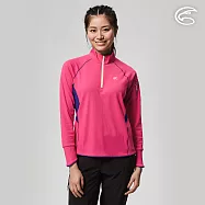 ADISI 女UPF50+防曬抑菌半門襟長袖排汗衣AL2211031 (S-2XL) / 吸濕排汗 彈性 抗紫外線 大和抗菌 防臭加工 S 蝴蝶蘭紫