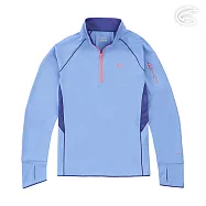 ADISI 女UPF50+防曬抑菌半門襟長袖排汗衣AL2211031 (S-2XL) / 吸濕排汗 彈性 抗紫外線 大和抗菌 防臭加工 2XL 薰衣草紫