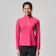 ADISI 女UPF50+防曬抑菌半門襟長袖排汗衣AL2211032 (S-2XL) / 吸濕排汗 彈性 抗紫外線 大和抗菌 防臭加工 M 蝴蝶蘭紫