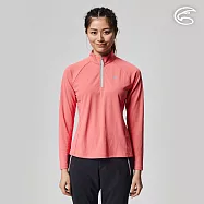 ADISI 女UPF50+防曬抑菌半門襟長袖排汗衣AL2211032 (S-2XL) / 吸濕排汗 彈性 抗紫外線 大和抗菌 防臭加工 S 貝殼粉