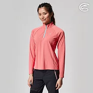 ADISI 女UPF50+防曬抑菌半門襟長袖排汗衣AL2211032 (S-2XL) / 吸濕排汗 彈性 抗紫外線 大和抗菌 防臭加工 L 貝殼粉