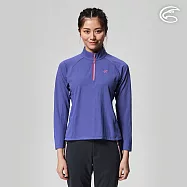ADISI 女UPF50+防曬抑菌半門襟長袖排汗衣AL2211032 (S-2XL) / 吸濕排汗 彈性 抗紫外線 大和抗菌 防臭加工 M 宇宙紫