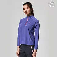 ADISI 女UPF50+防曬抑菌半門襟長袖排汗衣AL2211032 (S-2XL) / 吸濕排汗 彈性 抗紫外線 大和抗菌 防臭加工 L 宇宙紫