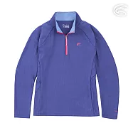 ADISI 女UPF50+防曬抑菌半門襟長袖排汗衣AL2211032 (S-2XL) / 吸濕排汗 彈性 抗紫外線 大和抗菌 防臭加工 XL 宇宙紫