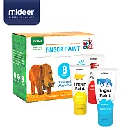 《MiDeer》-- 可洗式手指顏料組(8色)-好餓的毛毛蟲 ☆