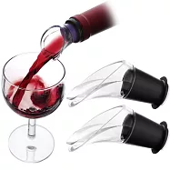 《Vacu Vin》荷蘭 Crystal 不滴漏注酒器 | 引酒器 倒酒器 酒嘴 - 黑2入 - 黑2入