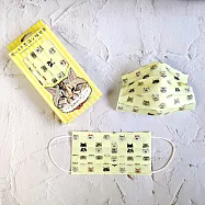 【世上不可思議的貓世界】成人醫療口罩10入-貓頭款