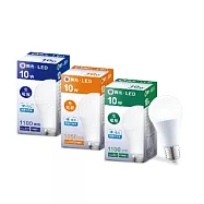 好商量~舞光 LED 10W 燈泡 台灣市佔率No.1 保固二年 CNS國家認證 E27 球泡 無藍光危害(1入) 黃光