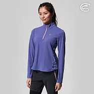 ADISI 女UPF50+防曬抑菌半門襟長袖排汗衣AL2211030 (S-2XL) / 吸濕排汗 彈性 抗紫外線 大和抗菌 防臭加工 XL 宇宙紫