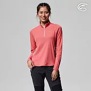 ADISI 女UPF50+防曬抑菌半門襟長袖排汗衣AL2211030 (S-2XL) / 吸濕排汗 彈性 抗紫外線 大和抗菌 防臭加工 L 貝殼粉