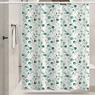 【巴芙洛】繽紛簡約防水防霉加厚浴簾/拉簾 尤加利葉