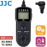 JJC佳能Canon副廠定時快門線遙控器TM-A(相容原廠RS-80N3/TC-80N3)適間隔縮時延遲B快長曝適R1 R3 R5 1D 5D 6D 7D C II