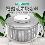 升級加大款 電動脫水器 全自動蔬菜脫水籃 (6L)