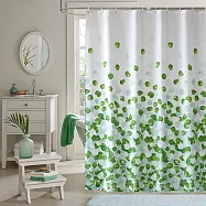 【巴芙洛】簡約風格防水防潮防霉加厚浴簾-180x180cm (多款任選) 花舞綠