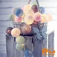 【iSFun】夢幻馬卡龍*彩虹棉線裝飾球燈150cm