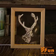 【iSFun】立體相框*實木3D療癒造型夜燈 聖誕馴鹿