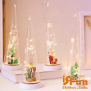 【iSFun】冰錐聖誕樹*透明雪花星星銅線燈/馴鹿