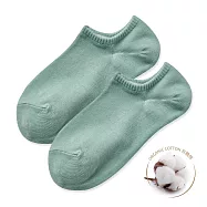 【ONEDER旺達】ONEDER 訂製款 有機棉船襪 踝襪 女襪22-26CM AN-E101 果綠