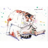 【玲廊滿藝】宮原千佳子(Chika)-流浪貓爺爺13x18cm