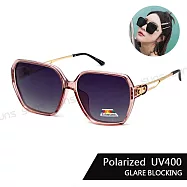 【SUNS】淑女偏光墨鏡 時尚雙D造型名媛款 大框顯小臉 防眩光/抗UV400 台灣製 透粉色