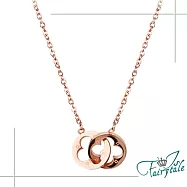 【伊飾童話】清新四葉草*鈦鋼玫瑰金鎖骨短鍊