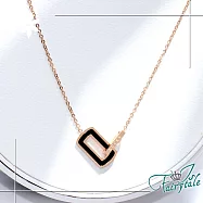 【伊飾童話】愛情密碼*鈦鋼玫瑰金鎖骨項鍊