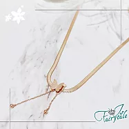 【伊飾童話】蝴蝶流蘇*鈦鋼蛇紋鎖骨頸短鍊