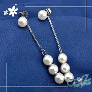 【伊飾童話】純潔白銀*流蘇珍珠耳環