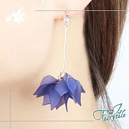 【伊飾童話】花瓣仙子*多重水鑽流蘇耳環 藍