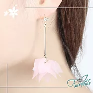 【伊飾童話】花瓣仙子*多重水鑽流蘇耳環 粉