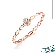 【伊飾童話】鋯石四葉草*浪漫交織玫瑰金手環