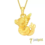 【Just Gold 鎮金店】十二生肖淘喜系列黃金吊墜-龍(不含鍊)
