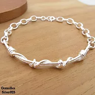 精美做工半環結繩鎖鍊925純銀手鍊.女用手鍊.合適小手圍