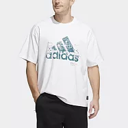 Adidas M Prsve Bos Tee [HD0050] 男 短袖 上衣 T恤 運動 休閒 棉質 寬鬆 白 L 白/藍