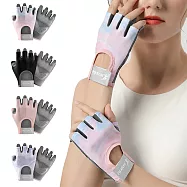 花漾時尚親膚!! Rexchi 運動健身手套 輕薄透氣高彈性設計 騎自行車 健身 瑜珈 重訓 戶外活動 運動手套 男女款 流光脂粉 S號