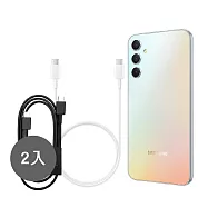 【2入】SAMSUNG 三星製造 A系列適用 雙Type-C 快充充電線 / 袋裝 黑色