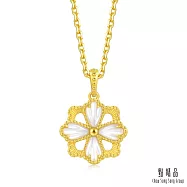 【點睛品】格桑花 黃金貝母吊墜