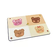 珪藻土吸水地墊 地墊 防潮 腳踏墊 硅藻土 吸水墊 四格小熊