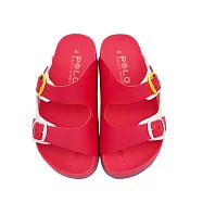 台灣製跳色小方扣拖鞋-藍色 (C007-3) 台灣製 男童鞋 女童鞋 拖鞋 親子鞋 現貨 勃肯鞋 小童鞋 大童鞋 兒童拖鞋