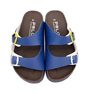 台灣製跳色小方扣拖鞋-藍色 (C007-3) 台灣製 男童鞋 女童鞋 拖鞋 親子鞋 現貨 勃肯鞋 小童鞋 大童鞋 兒童拖鞋