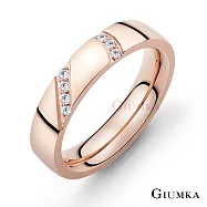 GIUMKA戒指尾戒愛的宣言情侶鋼戒 男女情人對戒 銀色/玫金 單個價格 情人節禮物推薦 MR03077 3 玫金色美國圍3號