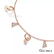 GIUMKA腳鍊 幸福點滴氣質女士腳鏈 精鍍玫瑰金 甜美淑女款 玫金色款 ML20010-3 無 玫金色