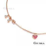 GIUMKA腳鍊 心動瞬間女士腳鏈 精鍍玫瑰金 氣質甜美淑女款 銀色款 ML20012-3 無 玫金色