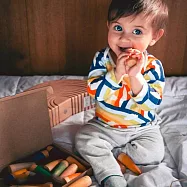 SLEEP NO MORE 100% 有機棉長袖包屁衣-彩虹雲朵 12-18 M