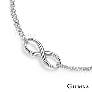 GIUMKA925純銀手鍊無盡纏綿手鏈925純銀飾 情人節生日聖誕節交換禮物推薦 MHS04004 19 銀色