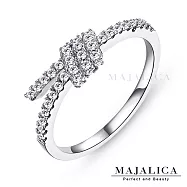 Majalica戒指尾戒三環結925純銀戒指女戒 精鍍正白K/玫瑰金 單個價格 PR4011 3 銀色美國圍3號